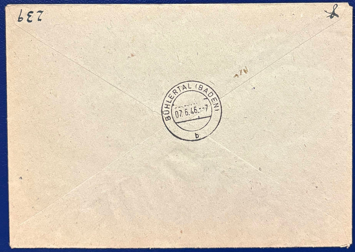 SBZ - Thüringen feiner Einschreibebrief aus dem Jahr 1946