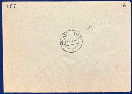 SBZ - Thüringen feiner Einschreibebrief aus dem Jahr 1946