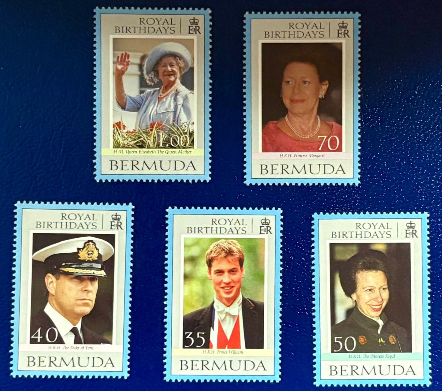 Bermuda - 5 Werte postfrisch "Geburtstage im britischen Königshaus"