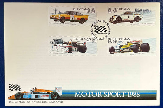 Nigel Manuel und der Motorsport auf der Insel Man - Ersttagsbrief
