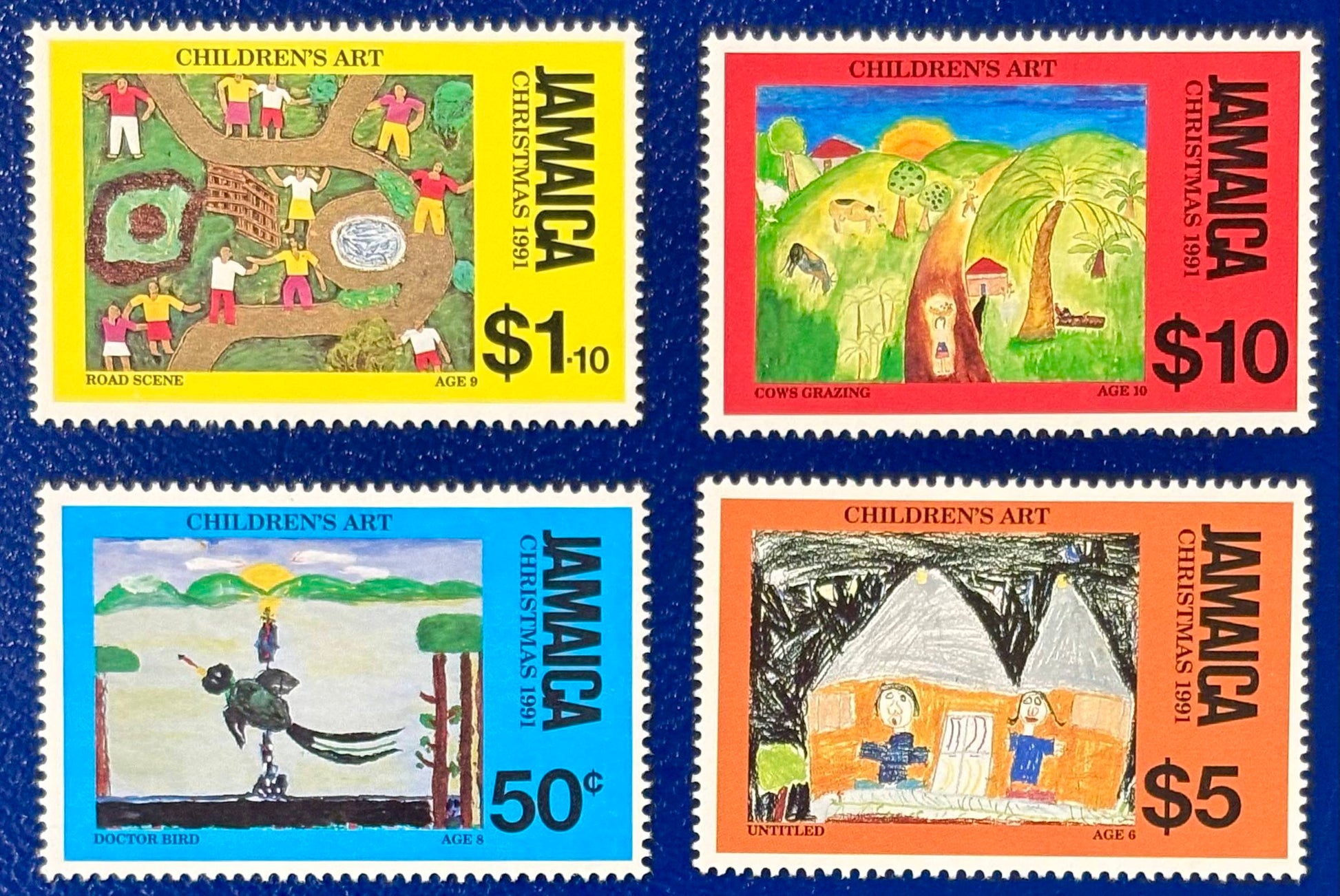Jamaika- 4 Werte postfrisch "Kinderzeichnungen"