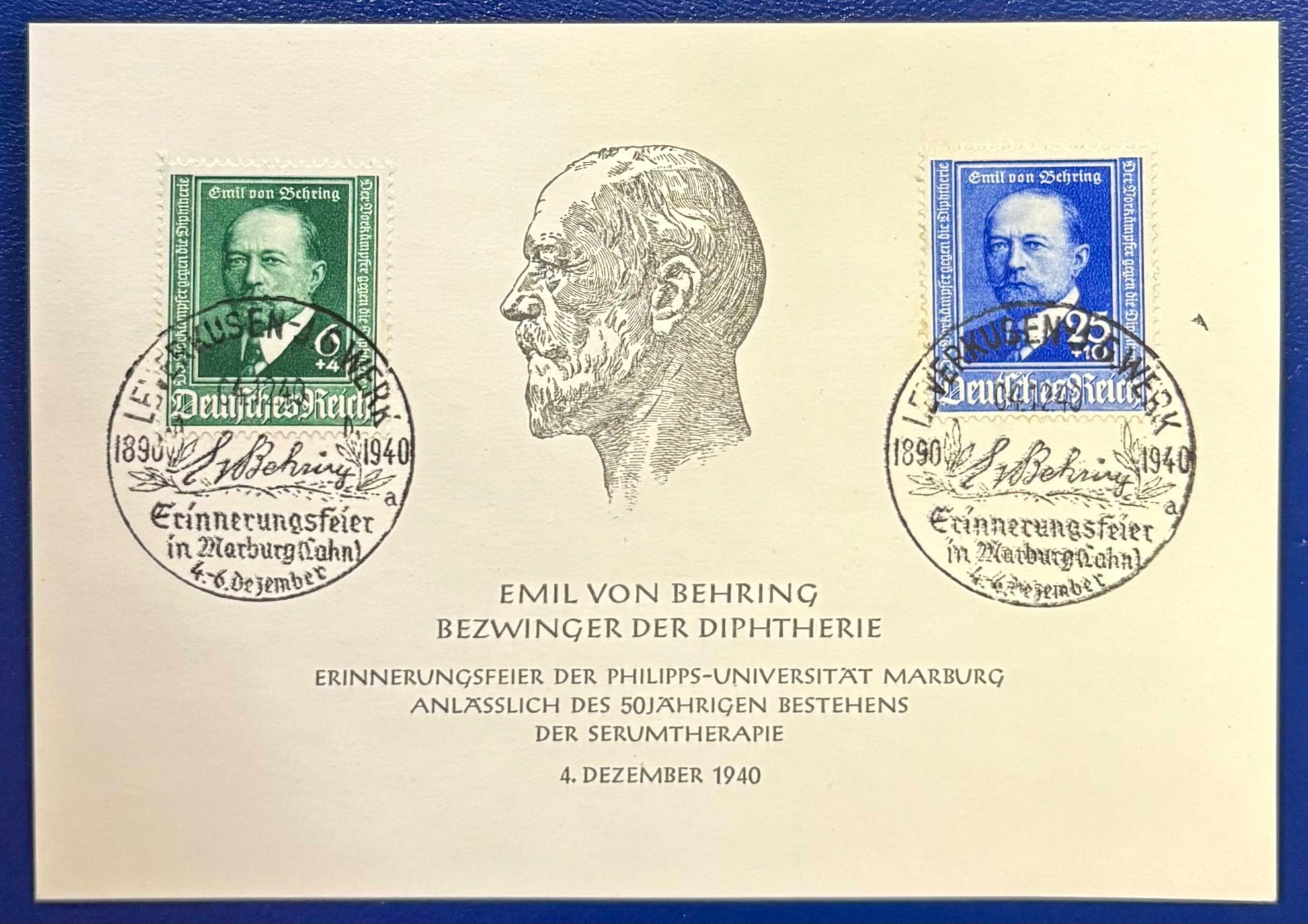 Emil von Behring, bezwinger der Diphtherie – Gedenkstück
