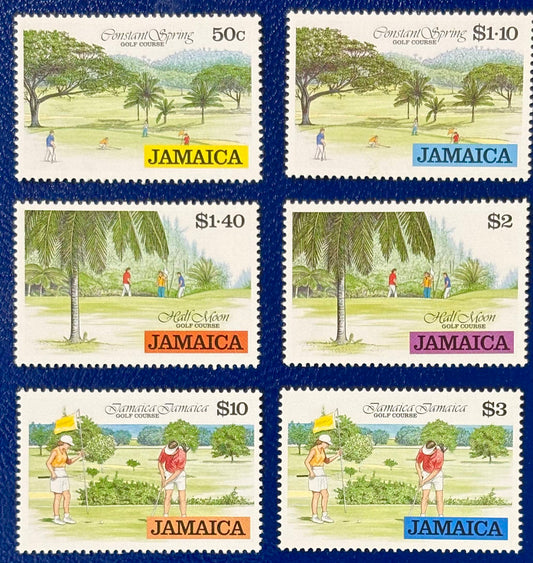 Jamaika - 6 Werte postfrisch "Golfplätze"