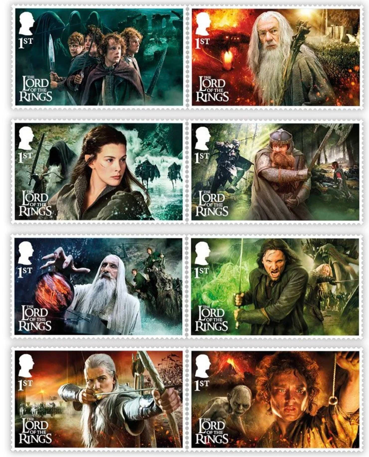Großbritannien  - The Lord of the Rings - Briefmarken-Set postfrisch