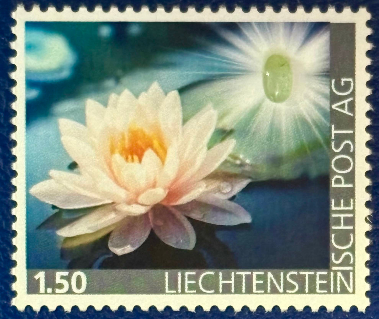 Liechtenstein - Die erste Aventurin-Briefmarke postfrisch
