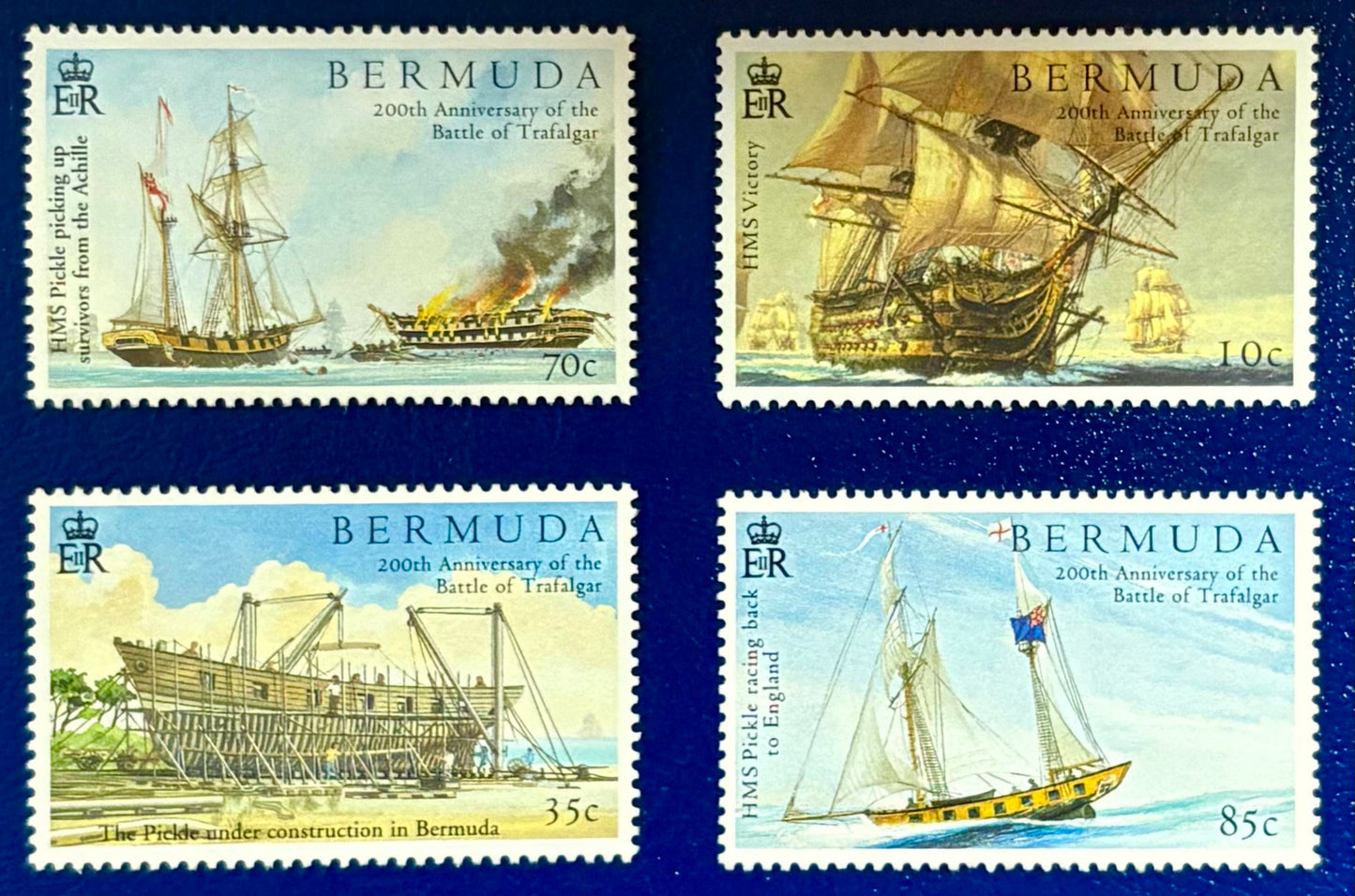 Bermuda - 4 Werte postfrisch "200. Jahrestag der Seeschlacht von Trafalgar"
