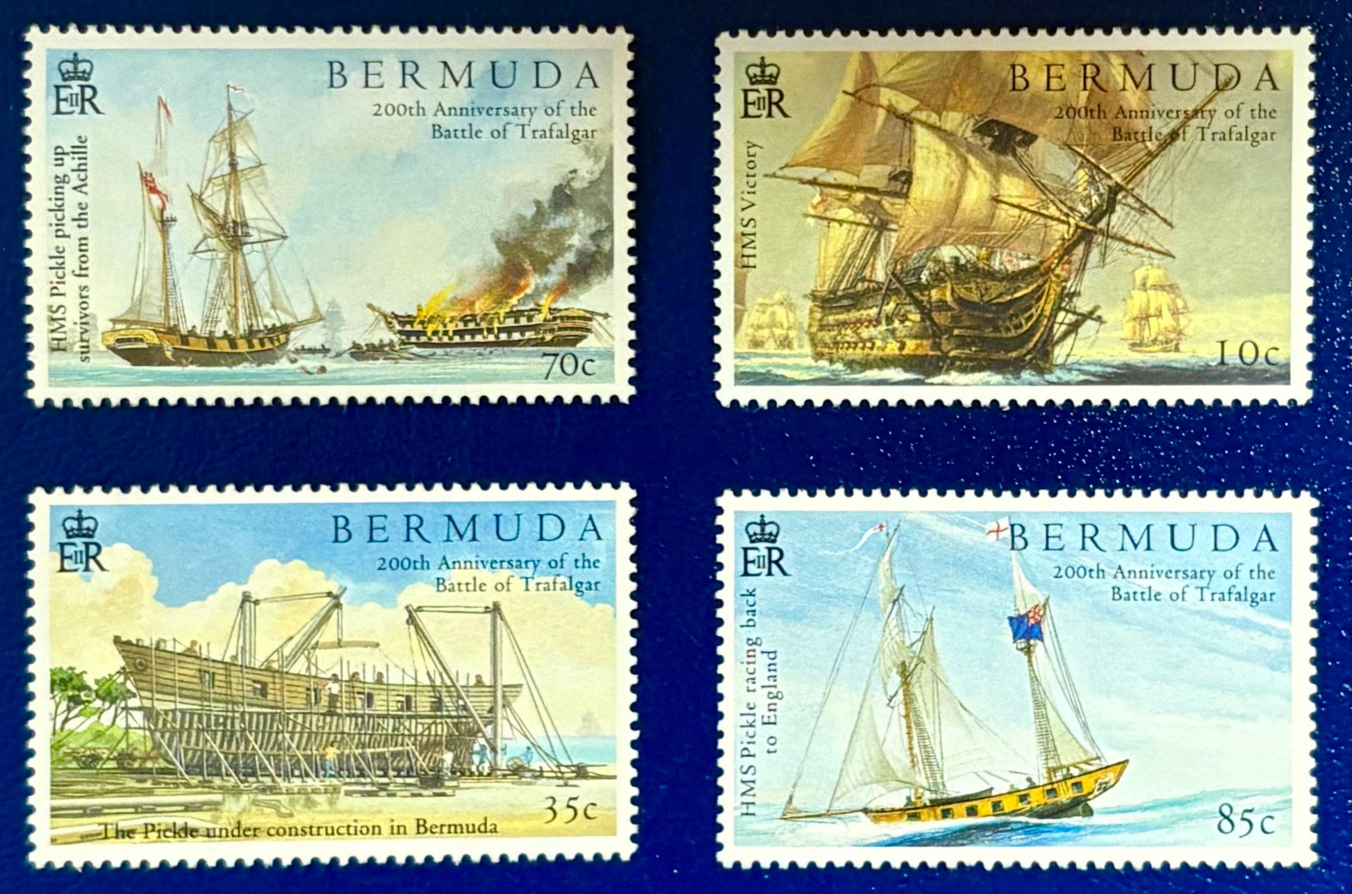 Bermuda - 4 Werte postfrisch "200. Jahrestag der Seeschlacht von Trafalgar"