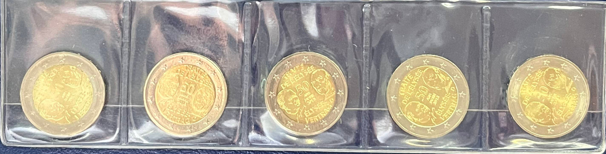 2-Euro-Gedenkmünzenset 2013 – 50 Jahre Élysée-Vertrag – 5 Prägezeichen