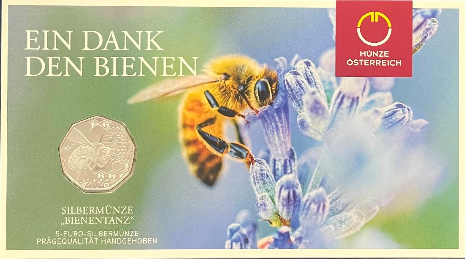Österreich 5 Euro 2023 „Bienentanz“ in handgehobener Qualität (hgh.)