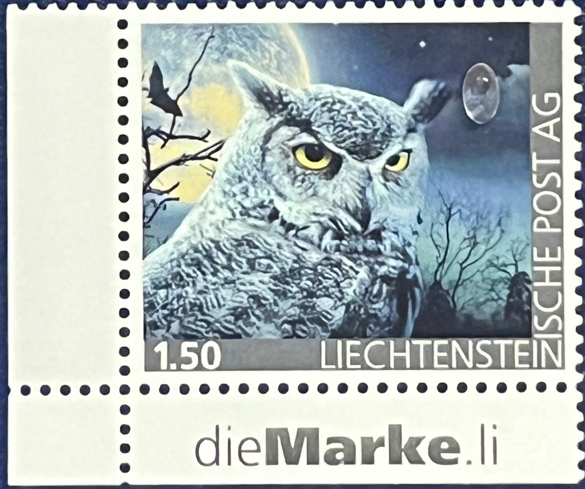 Edelsteine der Philatelie: MONDSTEIN - Briefmarke postfrisch, Liechtenstein